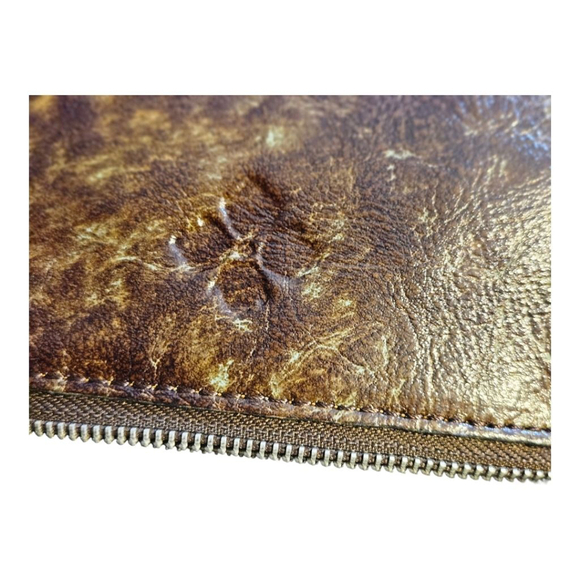 Patricia Nash Turquoise and Brown Leather Clutch Wristlet Wallet - Picture 5 of 9